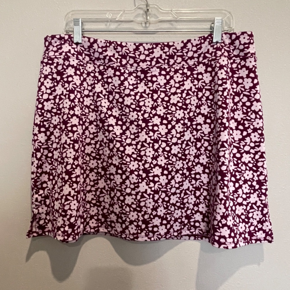 Tranquility Colorado Clothing Floral Skort XL Magenta Athlesiure Hiking Casual